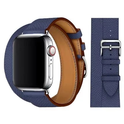 Luxury Genuine Leather Watch Band – Classic, Adjustable, Comfortable Strap for 40mm to 49mm Smartwatches, Men's and Women's