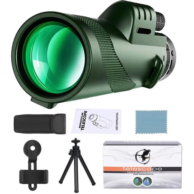 High Quality Portable Zoom HD Telescope – Foldable 5000M Long-Range Mini Monocular for Hunting, Sports, Camping
