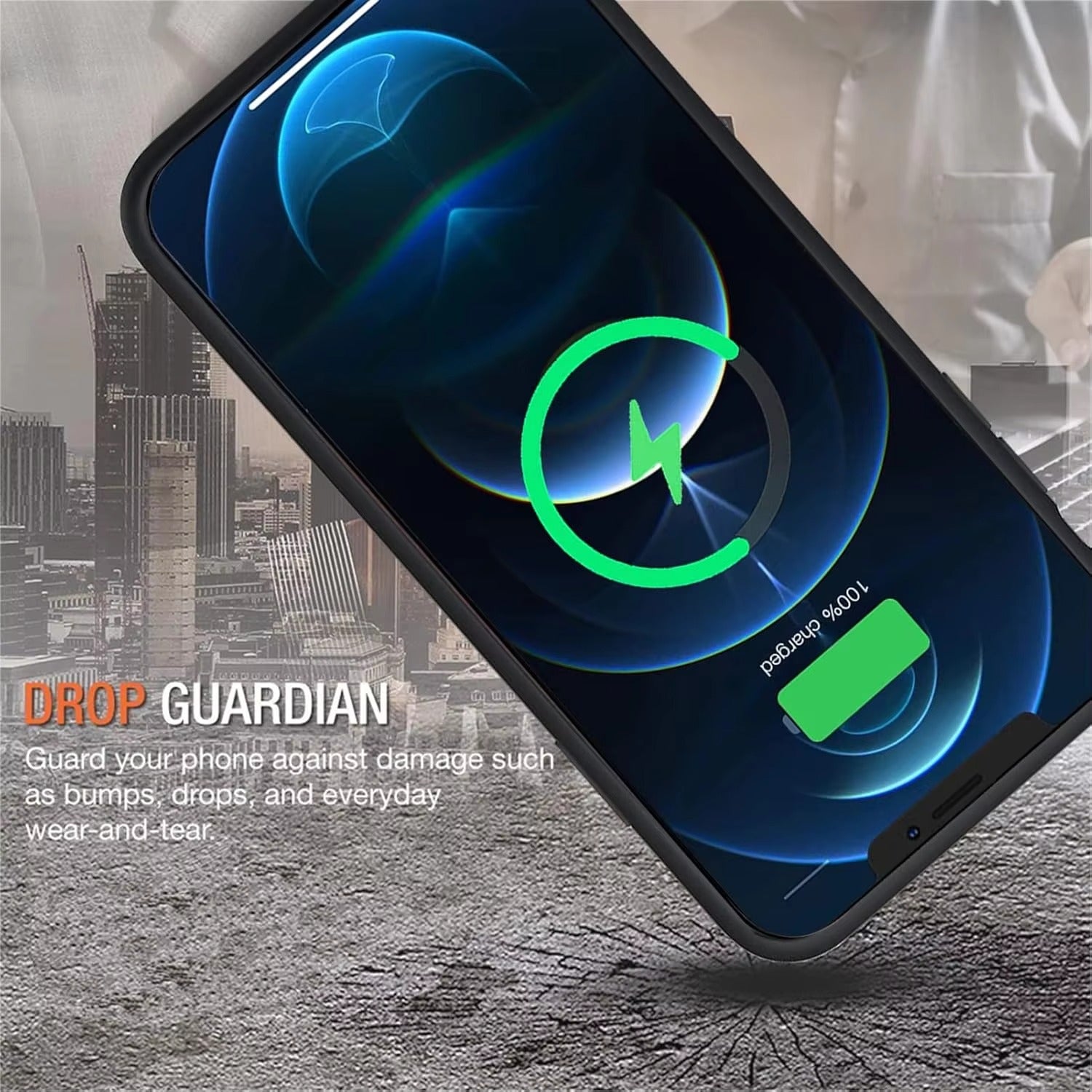 Premium Apple iPhone Case MagSafe Compatible, Camera Lens & Screen Protection, Ultra Thin Shockproof Magnetic Full All Around Protection Cover with 10000mAh Wireless Charger