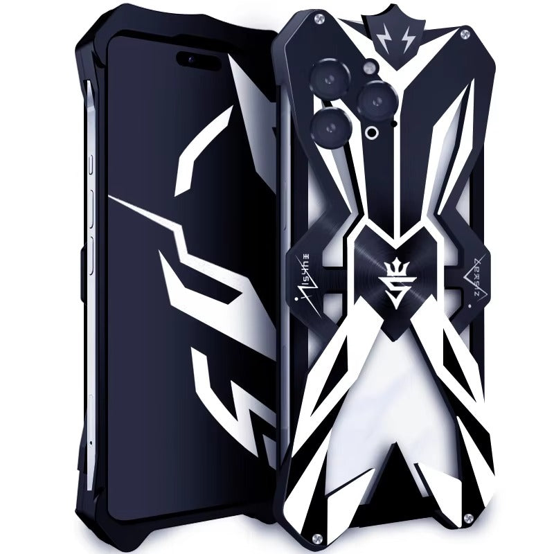 Luxury Apple iPhone Case, MagSafe Compatible, Camera Lens and Screen Protection, Ultra Thin, Shockproof, Magnetic, Full All Around Protection, Thor Metal Armor Cover