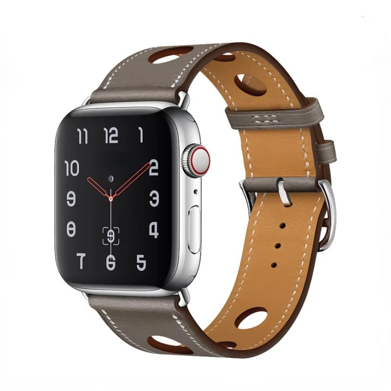 Luxury Genuine Leather Watch Band – Classic, Adjustable, Comfortable Strap for 40mm to 49mm Smartwatches, Men's and Women's