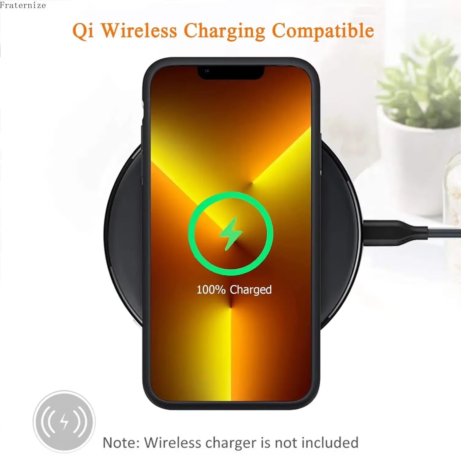Premium Apple iPhone Case MagSafe Compatible, Camera Lens & Screen Protection, Ultra Thin Shockproof Magnetic Full All Around Protection Cover with 10000mAh Wireless Charger