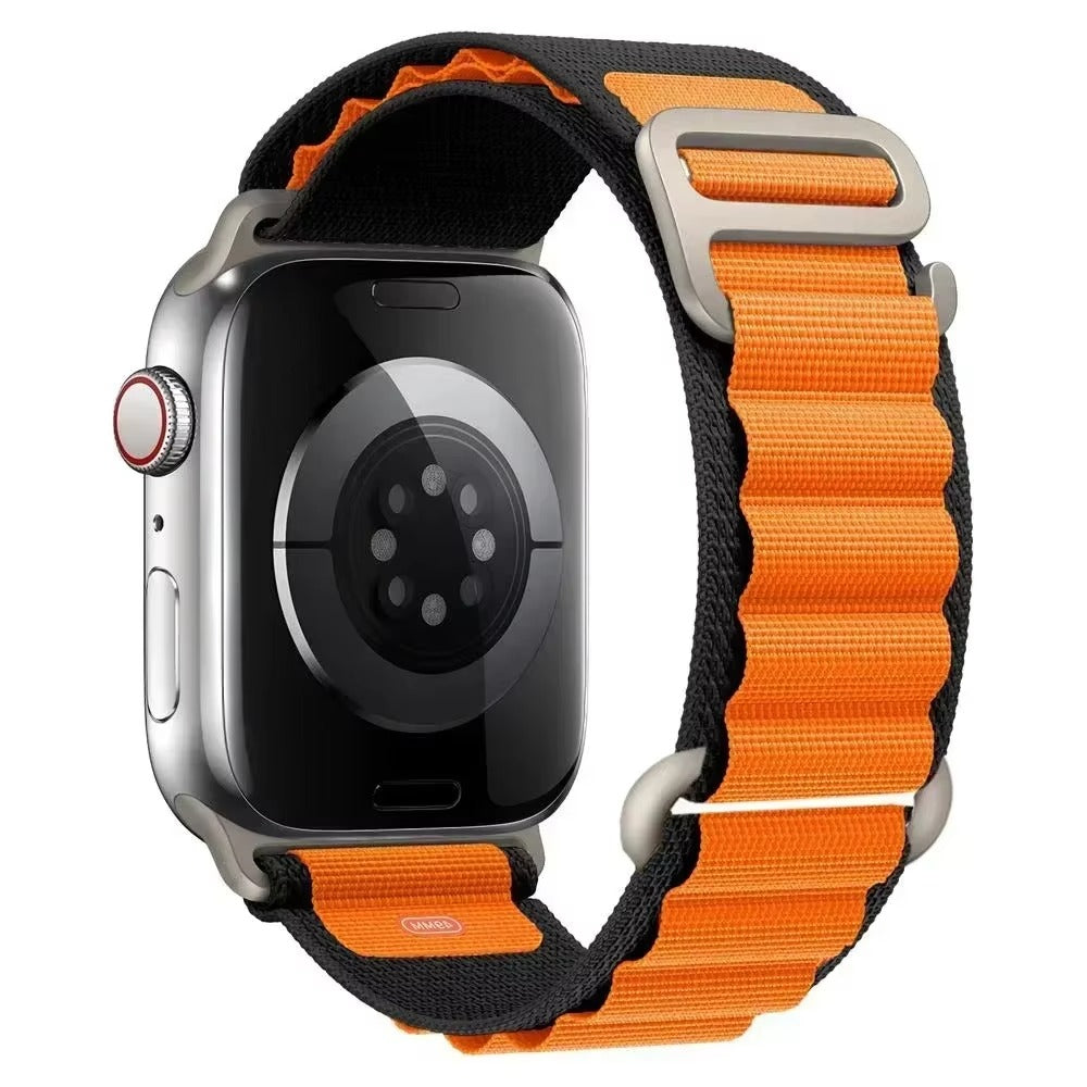 Premium Alpine Loop Nylon Watch Strap – Adjustable G-Hook Bracelet Band with Metal Connectors for 38mm 40mm 41mm 42mm 44mm 45mm 49mm