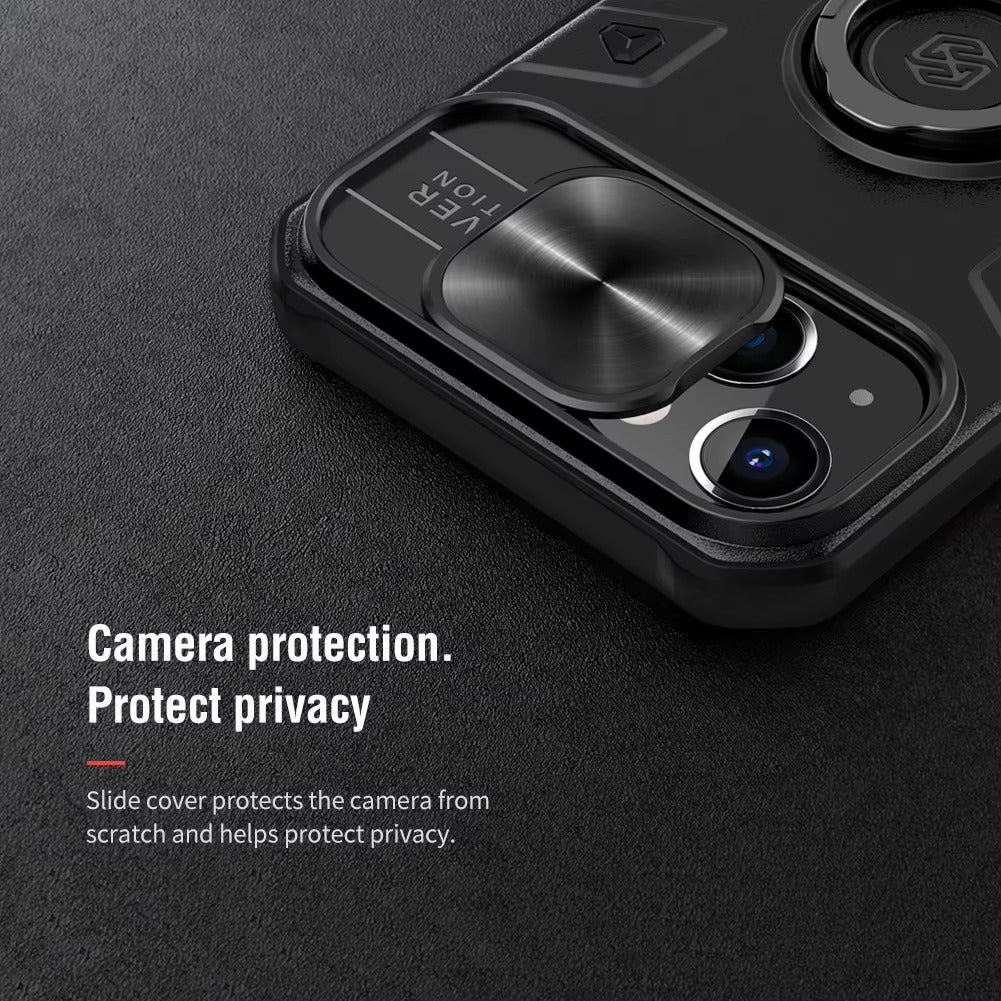 Premium Apple iPhone Case, MagSafe Compatible, Camera Lens & Screen Protection, Ultra Thin, Shockproof, Magnetic Full All Around Cover – Heavy Duty Hard PC Case with Slide Camera Cover & Built-In Kickstand