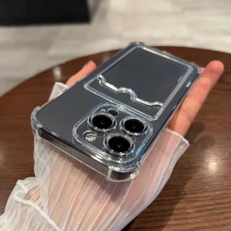 Luxury Apple iPhone Case, MagSafe Compatible, Camera Lens and Screen Protection, Ultra Thin, Shockproof, Magnetic, Full All Around Protection, Clear Card Slot Bumper Cover