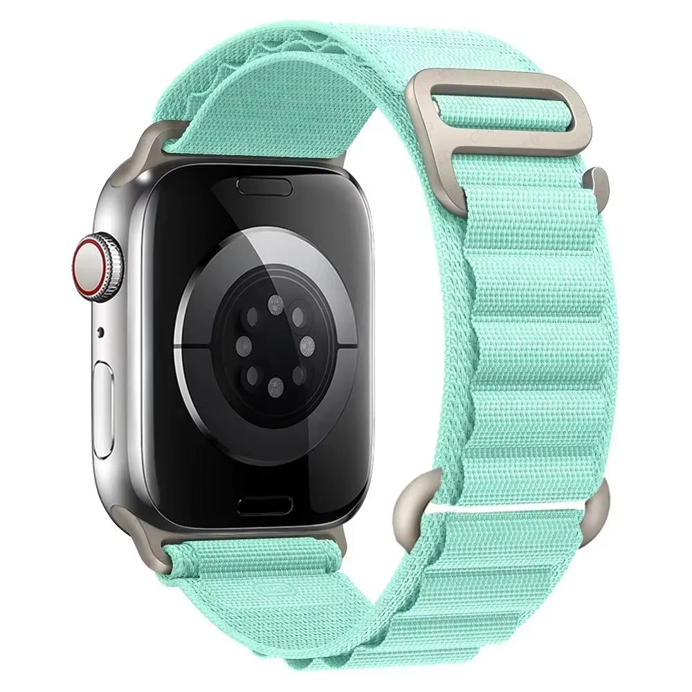 Premium Alpine Loop Nylon Watch Strap – Adjustable G-Hook Bracelet Band with Metal Connectors for 38mm 40mm 41mm 42mm 44mm 45mm 49mm
