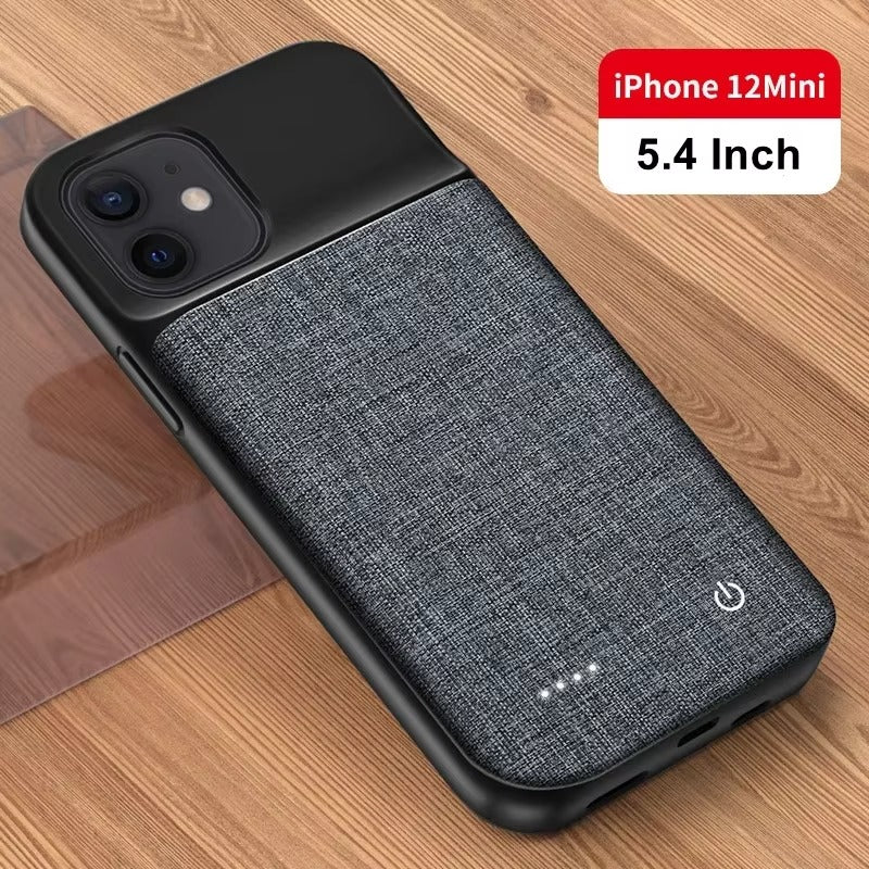 Premium Apple iPhone Case MagSafe Compatible, Camera Lens & Screen Protection, Ultra Thin Shockproof Magnetic Full All Around Protection Cover with 10000mAh Oxford Battery
