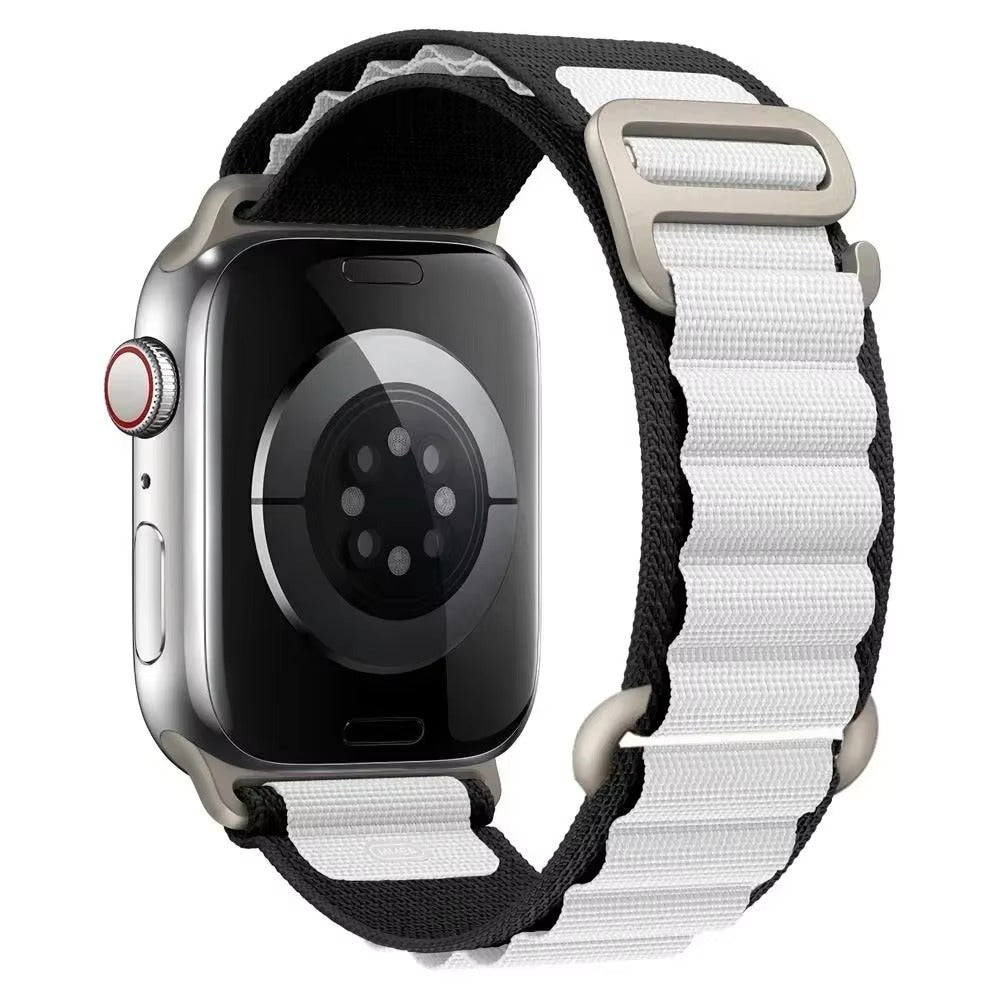 Premium Alpine Loop Nylon Watch Strap – Adjustable G-Hook Bracelet Band with Metal Connectors for 38mm 40mm 41mm 42mm 44mm 45mm 49mm