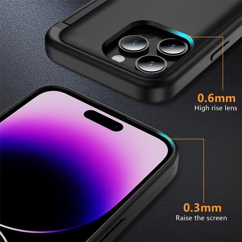 Premium Apple iPhone Hülle, MagSafe-kompatibel, Kameraobjektiv- und Bildschirmschutz, ultra dünn, stoßfest, magnetisch, vollständiger Rundumschutz, vollständige Metall-Schutzhülle