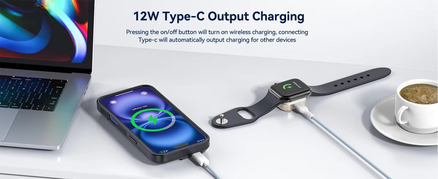 Hochwertige Apple iPhone Hülle, MagSafe-kompatibel, Kameraobjektiv- und Bildschirmschutz, ultradünne stoßfeste magnetische Rundumschutzabdeckung mit 8000mAh Akku-Pack