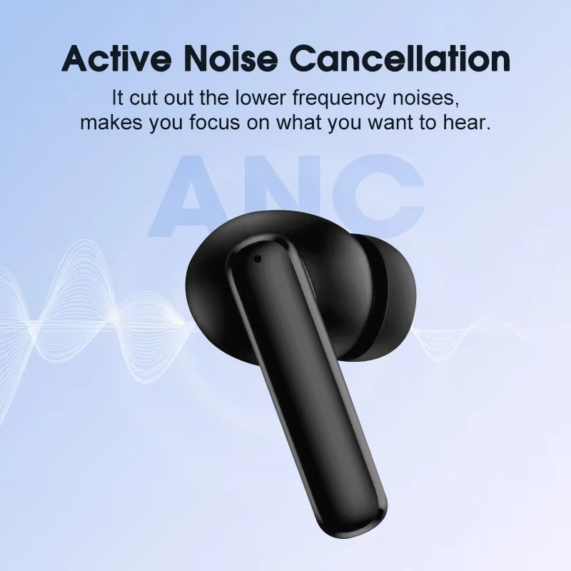 High-Quality ANC Bluetooth 5.3 Earbuds for iPhone –  Headphones with 4 Mics, ENC Noise Reduction, Calling for Music & Work