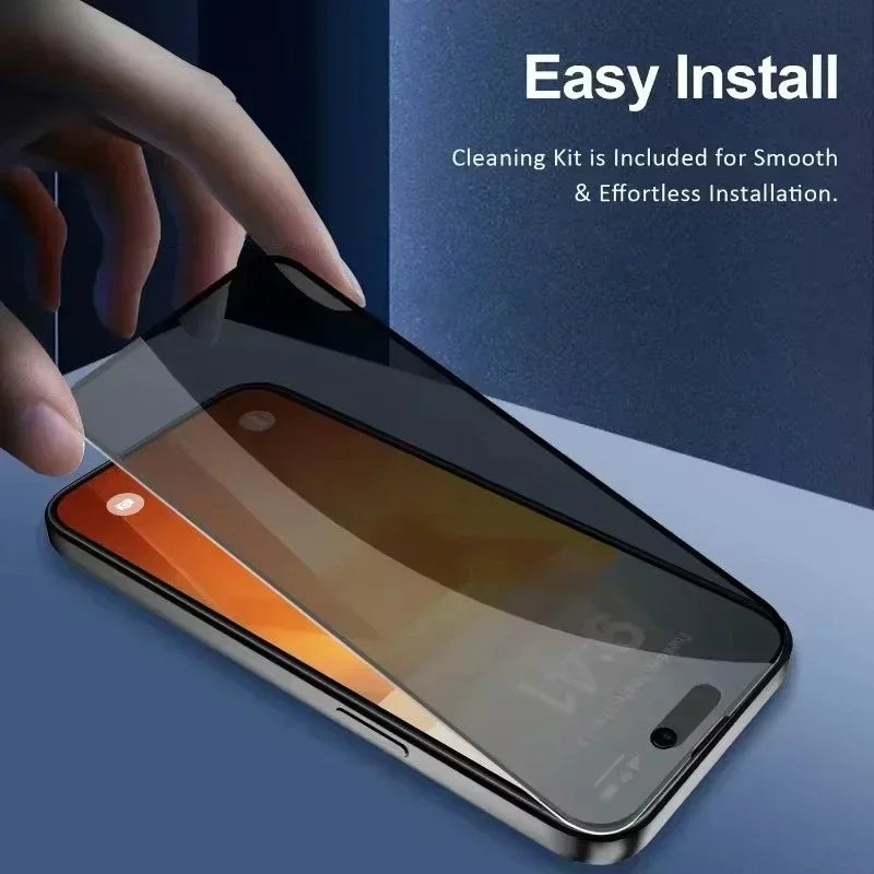 Premium 5Pcs Full Cover Privacy Screen Protector Anti-Spy Tempered Glass Scratch-Resistant & Water-Resistant for Apple iPhone
