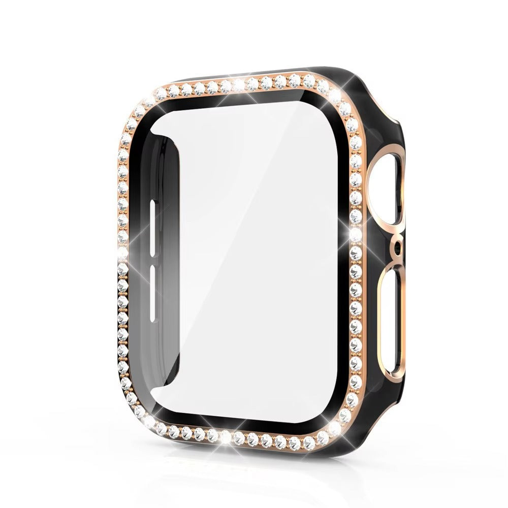 Luxury, Bling Diamond Case with Glass Screen Protector for Apple Watch –   for 38mm, 40mm, 41mm, 42mm, 44mm, 45mm