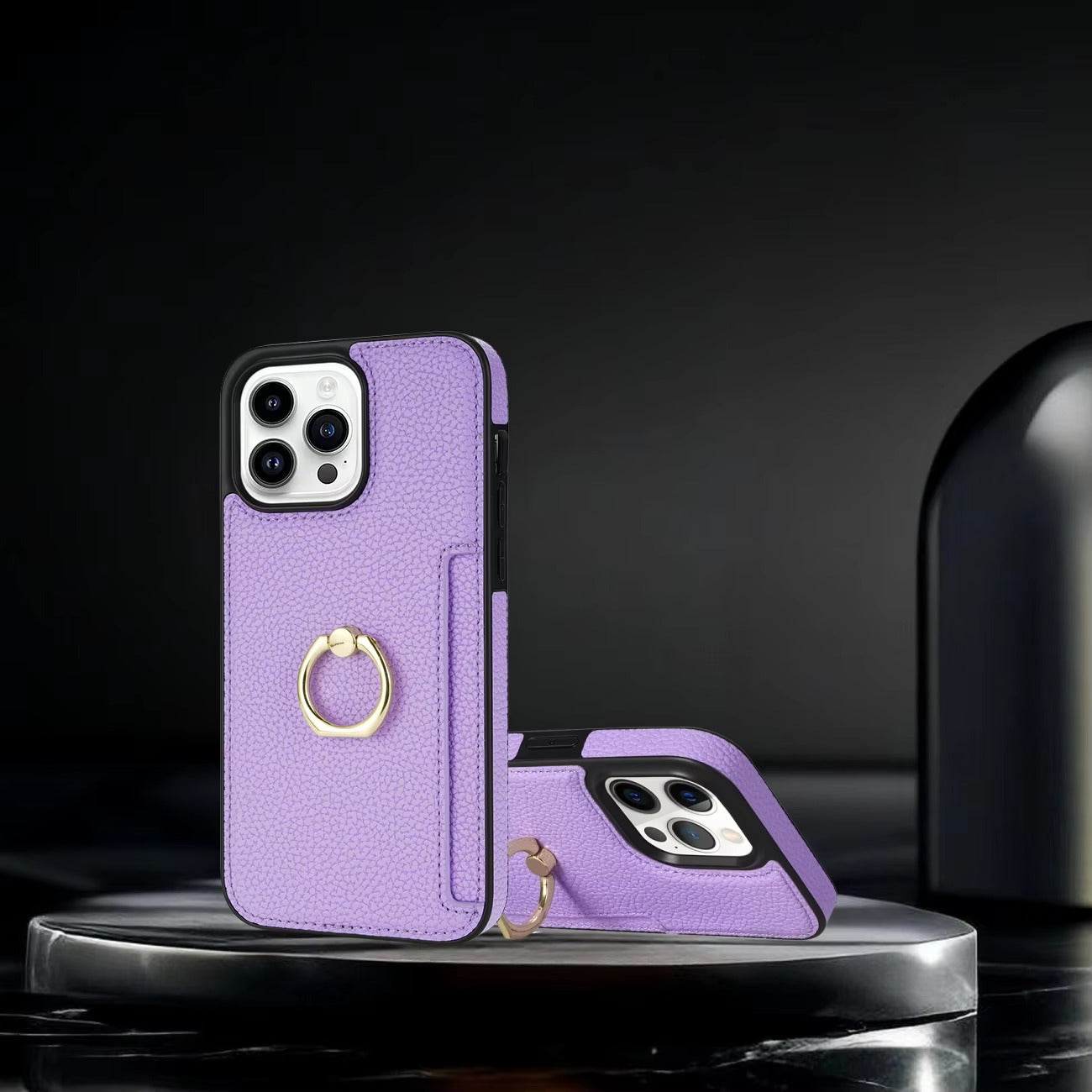 Luxury Card Slot Litchi Leather Apple iPhone Case, MagSafe Compatible, Ultra Thin Magnetic Shockproof Full Cover