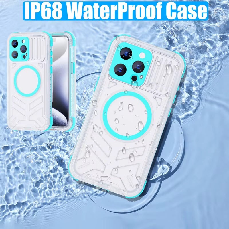 Luxury Apple iPhone Case MagSafe Compatible, Camera Lens & Screen Protection, Cover with IP68 Sealed Sport Design