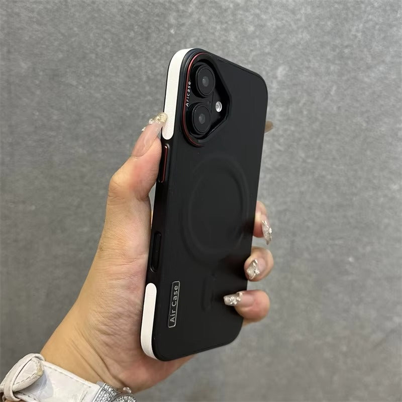 Luxury Apple iPhone Case, MagSafe Compatible, Camera Lens & Screen Protection, Ultra Thin, Shockproof, Magnetic Full All Around Cover – Wireless Charging Lanyard Bumper Case