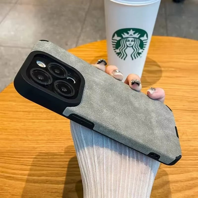 Luxury Apple iPhone Case, MagSafe Compatible, Camera Lens & Screen Protection, Ultra Thin, Shockproof, Magnetic Full All Around Cover – Fur Leather Case with Full Lens Protection for Stylish Premium Look
