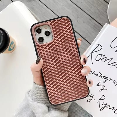 High Quality Apple iPhone Case, MagSafe Compatible, Camera Lens & Screen Protection, Ultra Thin, Shockproof, Magnetic Full All Around Cover – Waffle Shoe Sole Style Silicone Case with Grippy Back Design