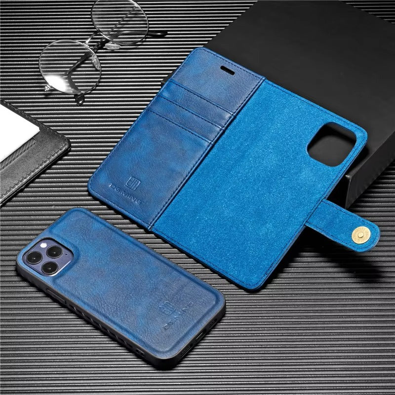 Premium Detachable Leather Apple iPhone Case, MagSafe Compatible, Ultra Thin Magnetic Shockproof Full Protection