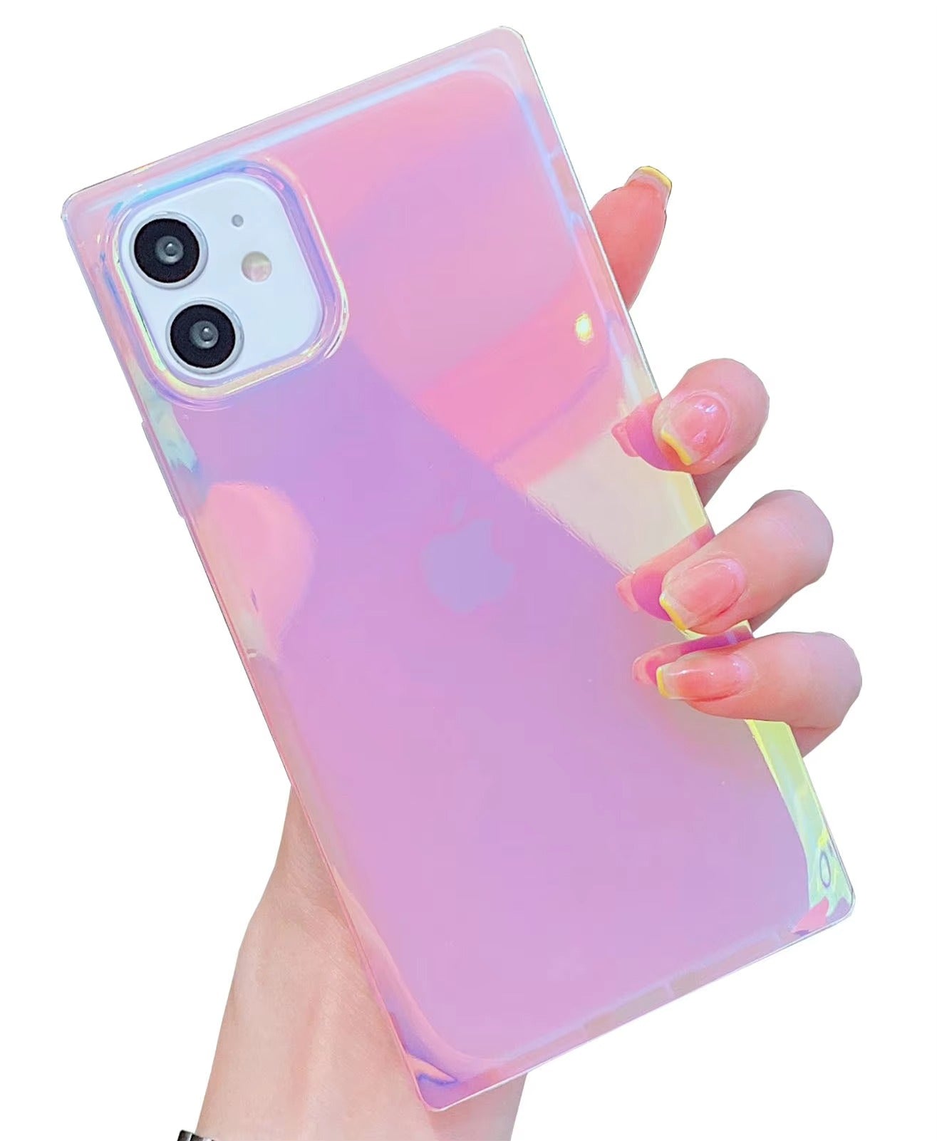 Luxury Apple iPhone Case, MagSafe Compatible, Camera Lens & Screen Protection, Ultra Thin, Shockproof, Magnetic Full All Around Cover – Colorful Abalone Mother of Pearl Case with Slim Rectangle Edge & Soft Silicone Design