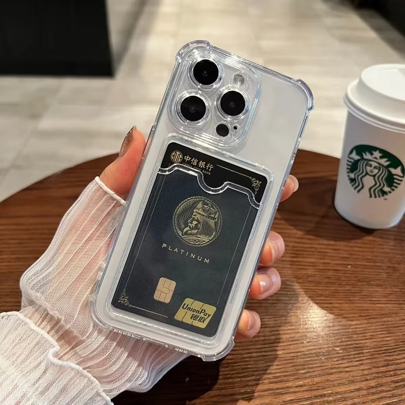 Luxury Apple iPhone Case, MagSafe Compatible, Camera Lens and Screen Protection, Ultra Thin, Shockproof, Magnetic, Full All Around Protection, Clear Card Slot Bumper Cover