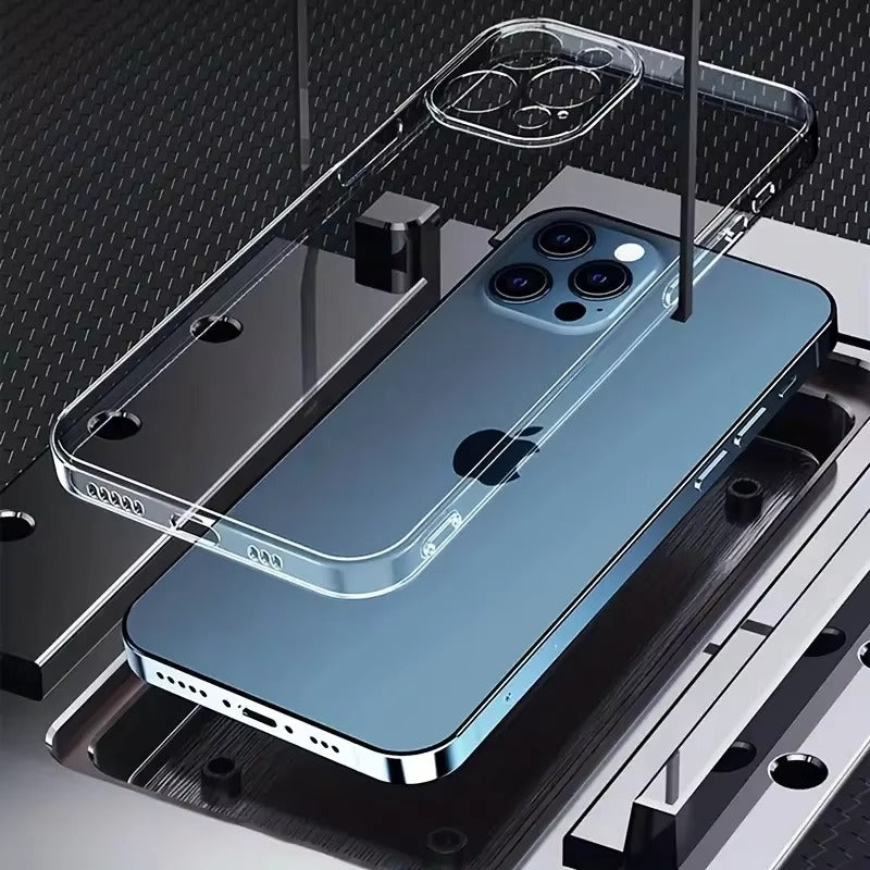 High Quality Apple iPhone Case, MagSafe Compatible, Camera Lens & Screen Protection, Ultra Thin, Shockproof, Magnetic Full All Around Cover – Transparent Soft TPU Gel Case with Crystal Clear Silicone Protection