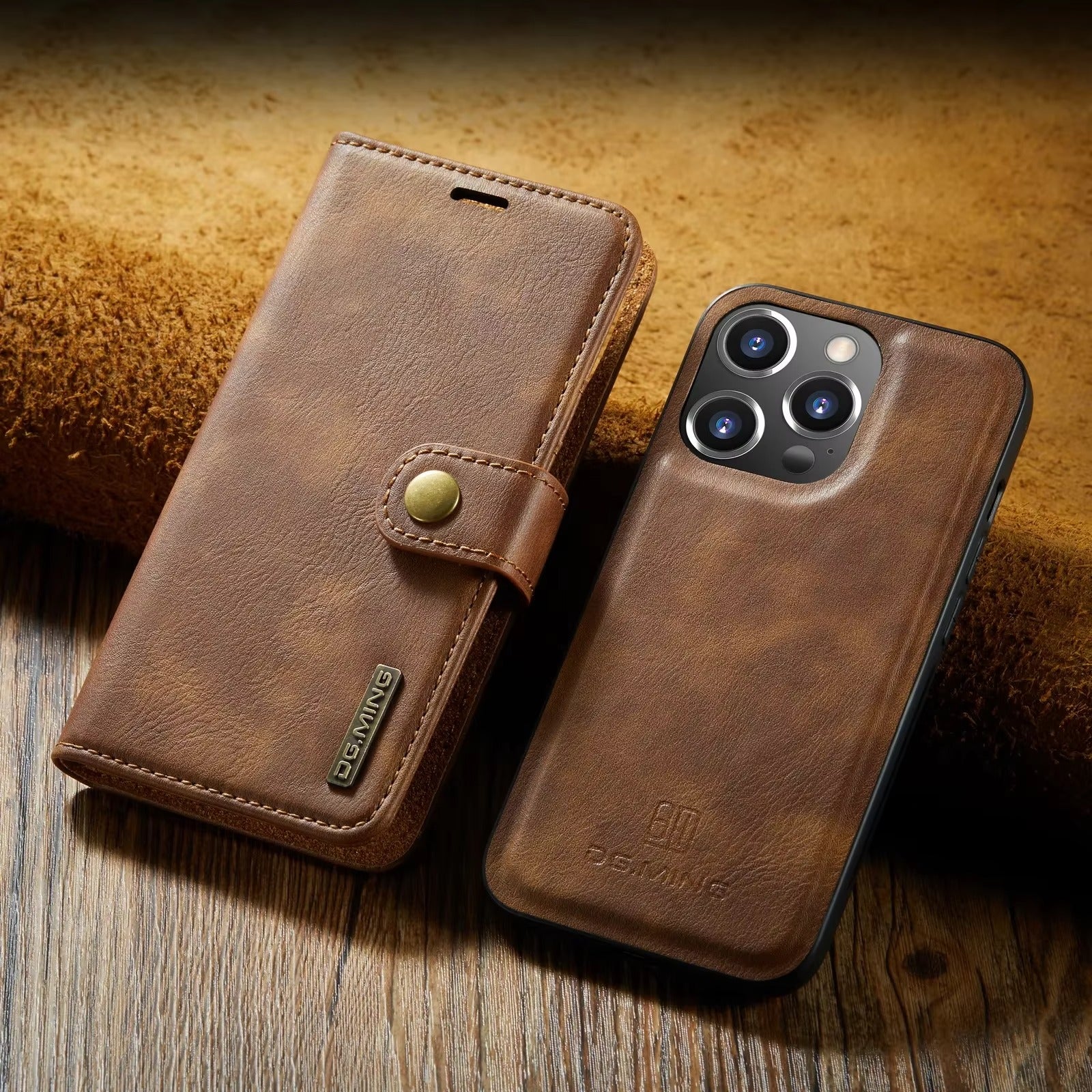 Premium Detachable Leather Apple iPhone Case, MagSafe Compatible, Ultra Thin Magnetic Shockproof Full Protection