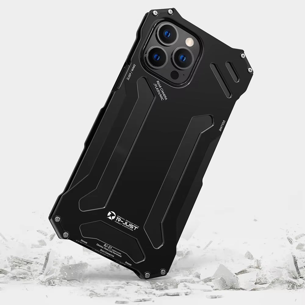 High Quality Apple iPhone Case, MagSafe Compatible, Camera Lens & Screen Protection, Ultra Thin, Shockproof, Magnetic Full All Around Cover – Hard Aluminum Metal Case with Shockproof Protection & Durable Design
