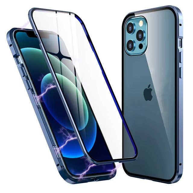 Premium Apple iPhone Case Compatible, Camera Lens & Screen Protection, Ultra Thin Magnetic Full All Around Protection Cover