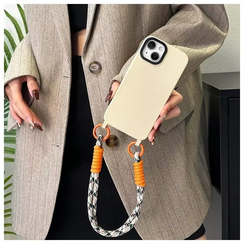 Premium Apple iPhone Case, MagSafe Compatible, Camera Lens & Screen Protection, Ultra Thin, Shockproof, Magnetic Full All Around Cover – Drawstring Wrist Strap Case with All-Inclusive Protective Design
