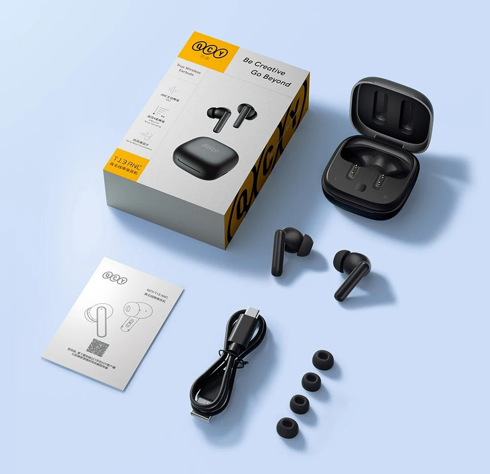 High-Quality ANC Bluetooth 5.3 Earbuds for iPhone –  Headphones with 4 Mics, ENC Noise Reduction, Calling for Music & Work