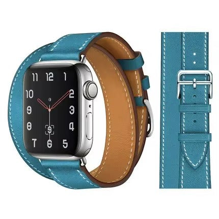 Luxury Genuine Leather Watch Band – Classic, Adjustable, Comfortable Strap for 40mm to 49mm Smartwatches, Men's and Women's