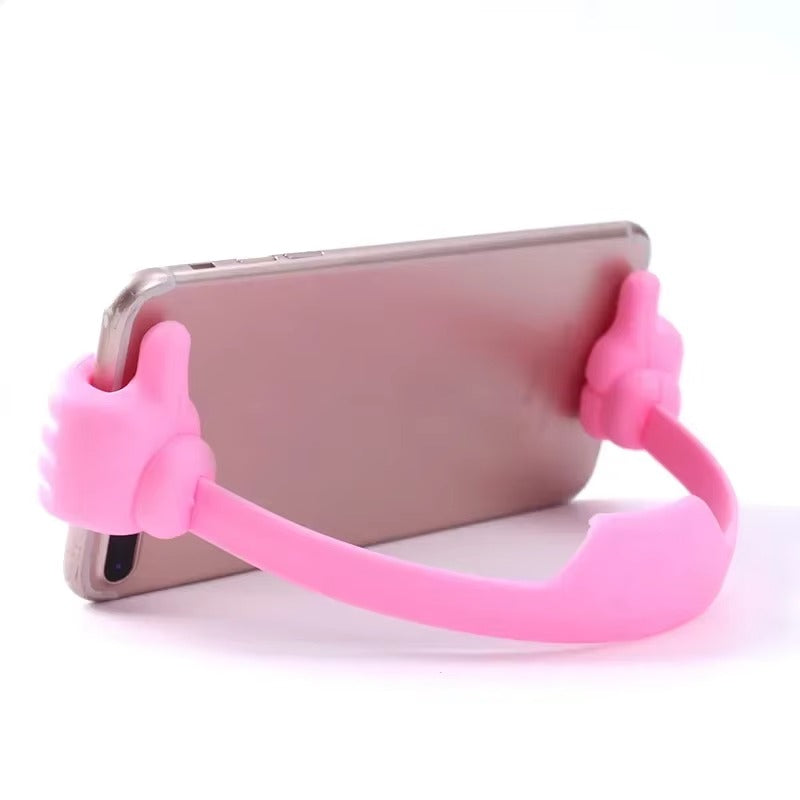 High Quality Thumbs-Up Phone Stand for iPhone, Adjustable Plastic Desk Holder, Universal Mount for iPad and Apple Tablet Devices
