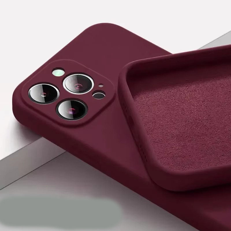 High Quality Apple iPhone Case, MagSafe Compatible, Camera Lens & Screen Protection, Ultra Thin, Shockproof, Magnetic Full All Around Cover – Soft Silicone Solid Color Case with Antiskid Grip & Protective Finish