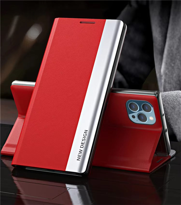 Luxury Flip Apple iPhone Case, MagSafe Compatible, Ultra Thin Magnetic Shockproof Full Protection Cover