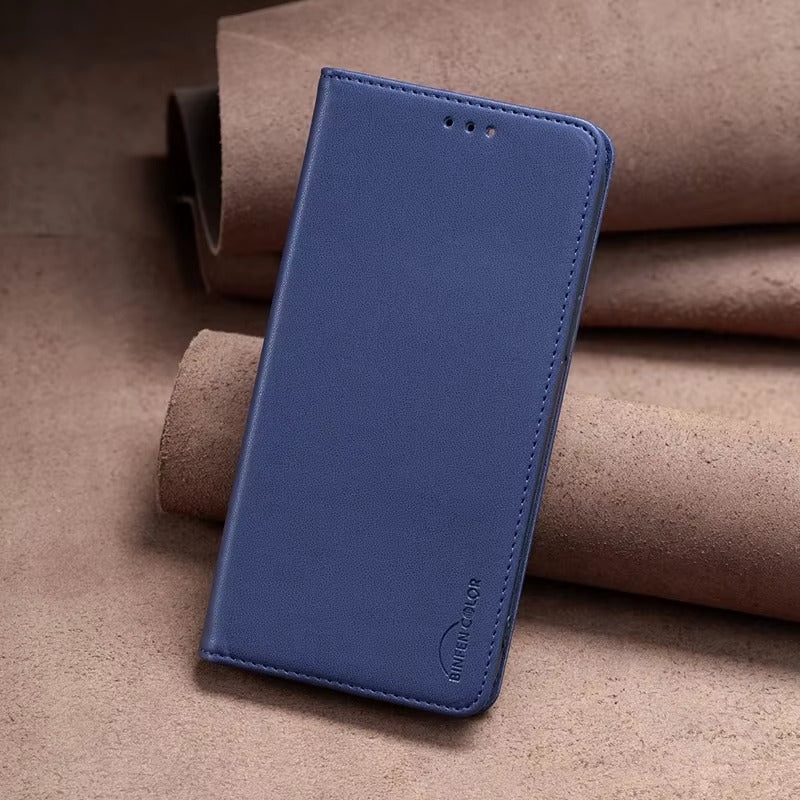 Luxury Apple iPhone Case, MagSafe Compatible, Camera Lens and Screen Protection, Ultra Thin, Shockproof, Magnetic, Full All Around Protection, Leather Flip Book Cover