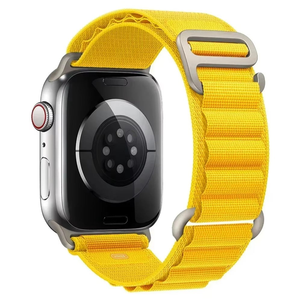 Premium Alpine Loop Nylon Watch Strap – Adjustable G-Hook Bracelet Band with Metal Connectors for 38mm 40mm 41mm 42mm 44mm 45mm 49mm