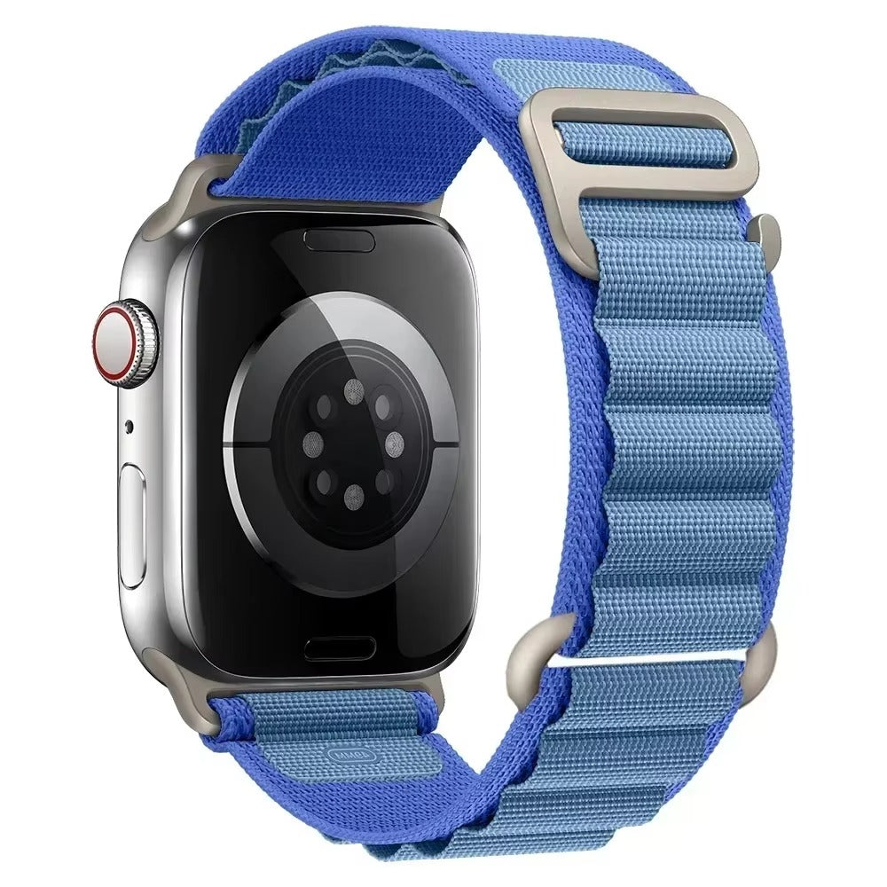 Premium Alpine Loop Nylon Watch Strap – Adjustable G-Hook Bracelet Band with Metal Connectors for 38mm 40mm 41mm 42mm 44mm 45mm 49mm