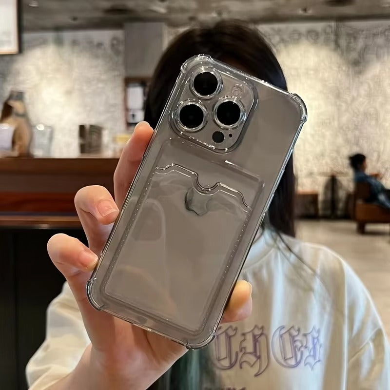 Luxury Apple iPhone Case, MagSafe Compatible, Camera Lens and Screen Protection, Ultra Thin, Shockproof, Magnetic, Full All Around Protection, Clear Card Slot Bumper Cover