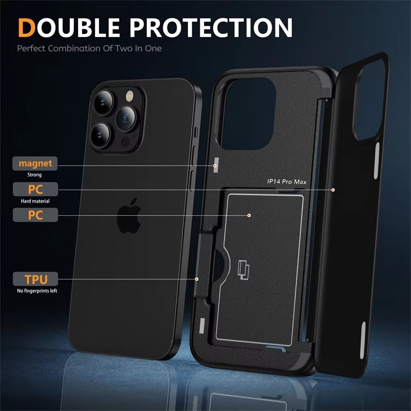 Premium Apple iPhone Hülle, MagSafe-kompatibel, Kameraobjektiv- und Bildschirmschutz, ultra dünn, stoßfest, magnetisch, vollständiger Rundumschutz, vollständige Metall-Schutzhülle