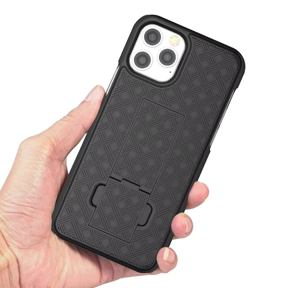 High Quality Apple iPhone Case, MagSafe Compatible, Camera Lens & Screen Protection, Ultra Thin, Shockproof, Magnetic Full All Around Cover – 2-in-1 Holster Combo Case with Kickstand & Waist Belt Clip