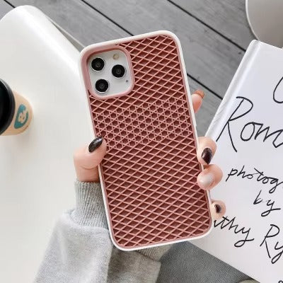High Quality Apple iPhone Case, MagSafe Compatible, Camera Lens & Screen Protection, Ultra Thin, Shockproof, Magnetic Full All Around Cover – Waffle Shoe Sole Style Silicone Case with Grippy Back Design