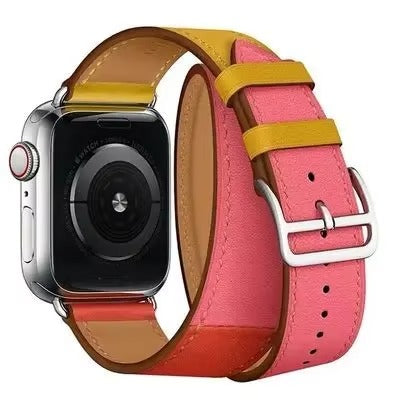 Luxury Genuine Leather Watch Band – Classic, Adjustable, Comfortable Strap for 40mm to 49mm Smartwatches, Men's and Women's