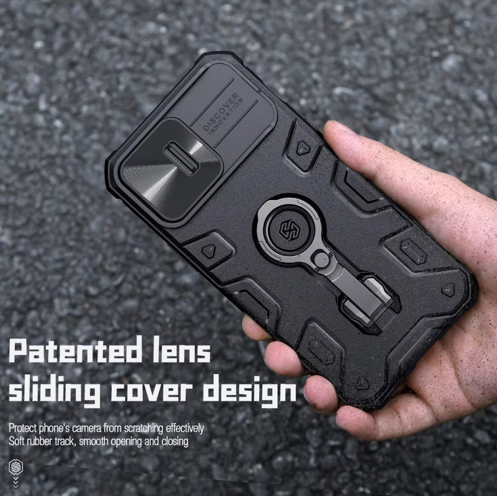 Premium Apple iPhone Case, MagSafe Compatible, Camera Lens & Screen Protection, Ultra Thin, Shockproof, Magnetic Full All Around Cover – Heavy Duty Hard PC Case with Slide Camera Cover & Built-In Kickstand