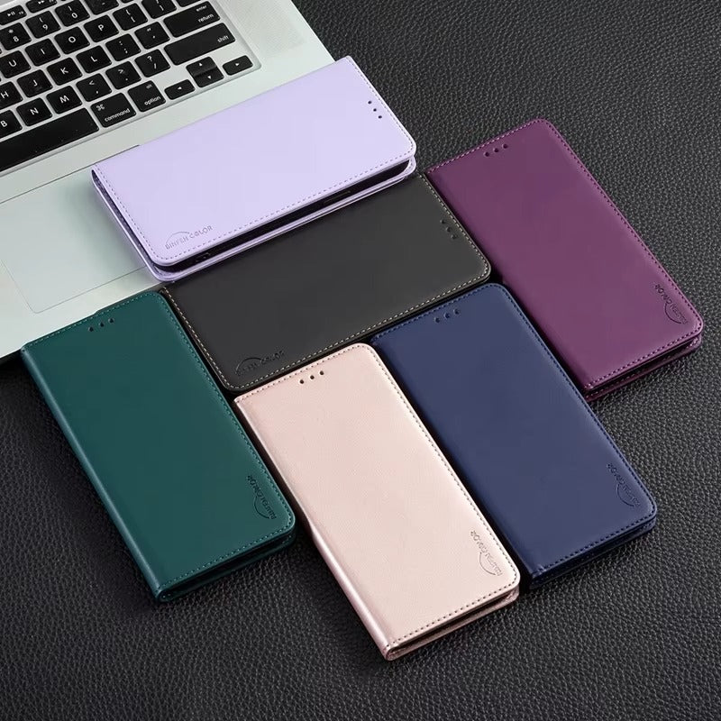 Luxury Apple iPhone Case, MagSafe Compatible, Camera Lens and Screen Protection, Ultra Thin, Shockproof, Magnetic, Full All Around Protection, Leather Flip Book Cover