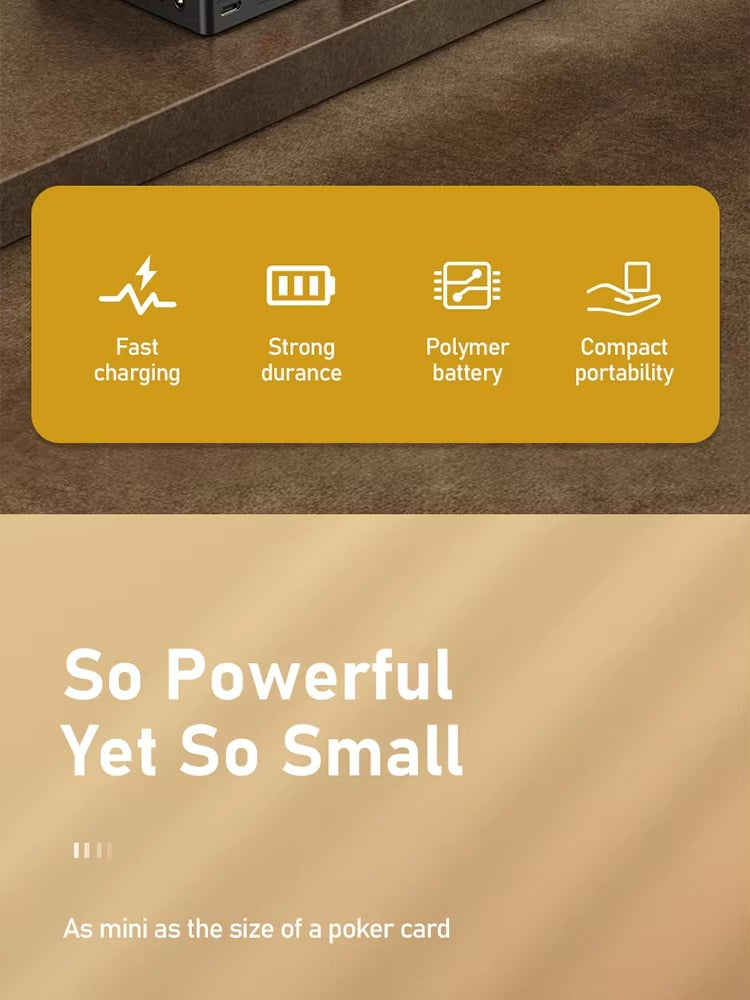 Premium 10000mAh Portable Power Bank – PD18W QC22.5W Two-Way Fast Charging, Digital Display, Compact Mobile Battery for Apple Huawei Xiaomi