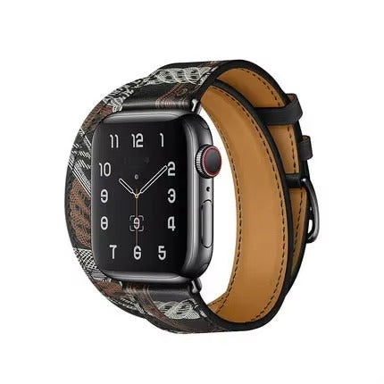 Luxury Genuine Leather Watch Band – Classic, Adjustable, Comfortable Strap for 40mm to 49mm Smartwatches, Men's and Women's