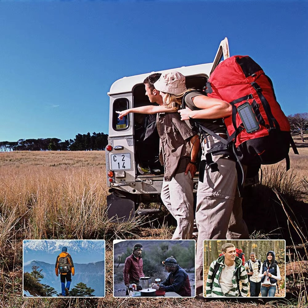 Robust 80000mAh Solar Power Bank – Portable Waterproof Charger with Dual USB, Strong LED Flashlight, Digital Display, Compass & Outdoor Emergency Features