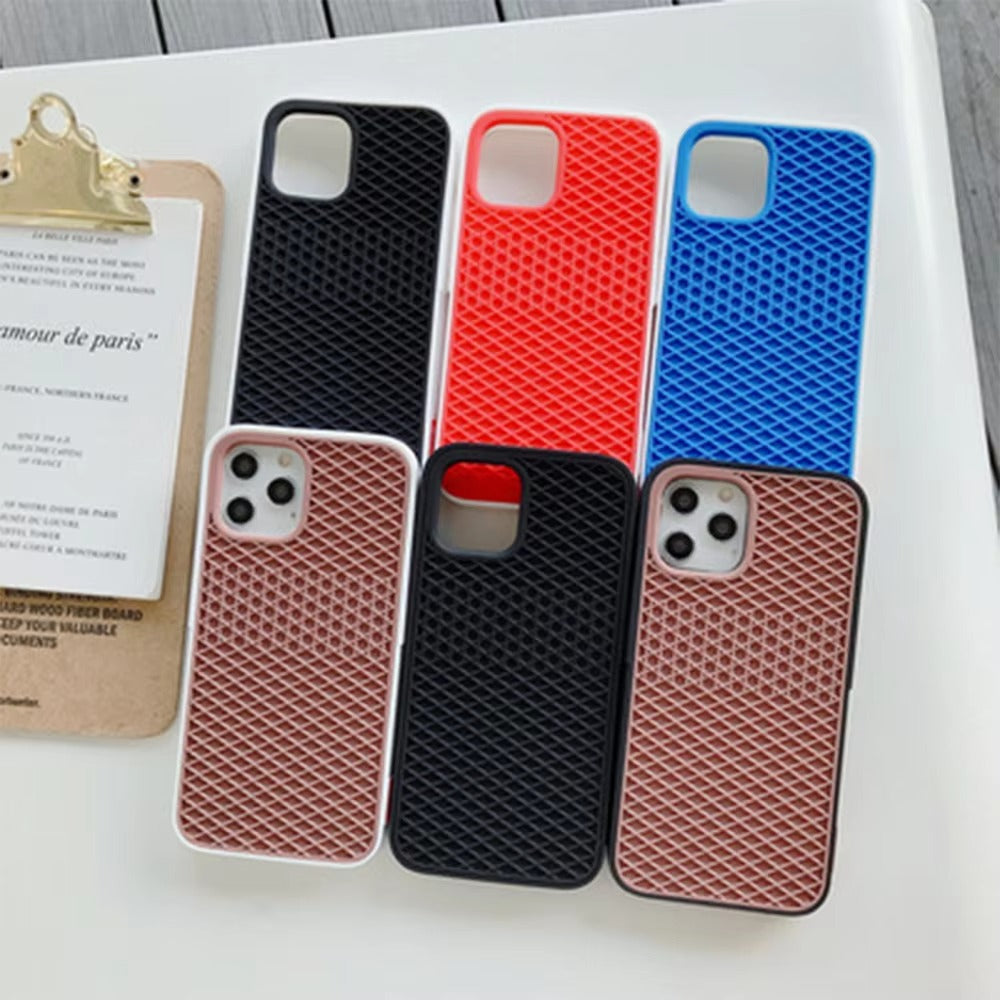 High Quality Apple iPhone Case, MagSafe Compatible, Camera Lens & Screen Protection, Ultra Thin, Shockproof, Magnetic Full All Around Cover – Waffle Shoe Sole Style Silicone Case with Grippy Back Design