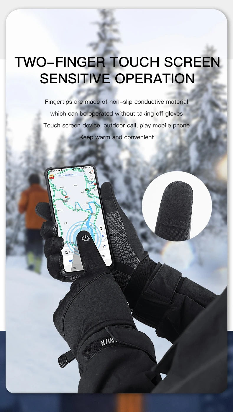 High Performance Winter Cycling Gloves – Waterproof Touchscreen Thermal Gloves, Windproof, Anti-Slip Grip, 3M Insulated, Unisex Sports Riding Gloves S-XL